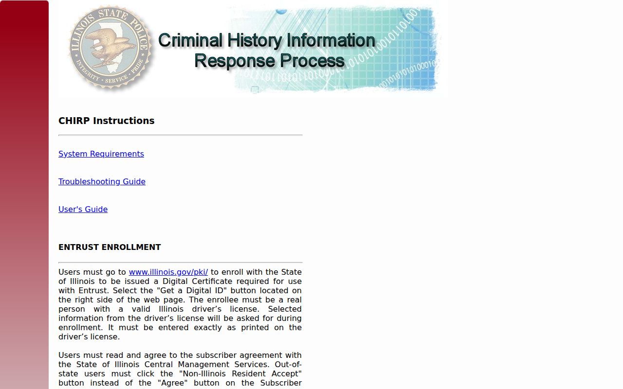 DuPage County criminal history CHIRP portal entry
