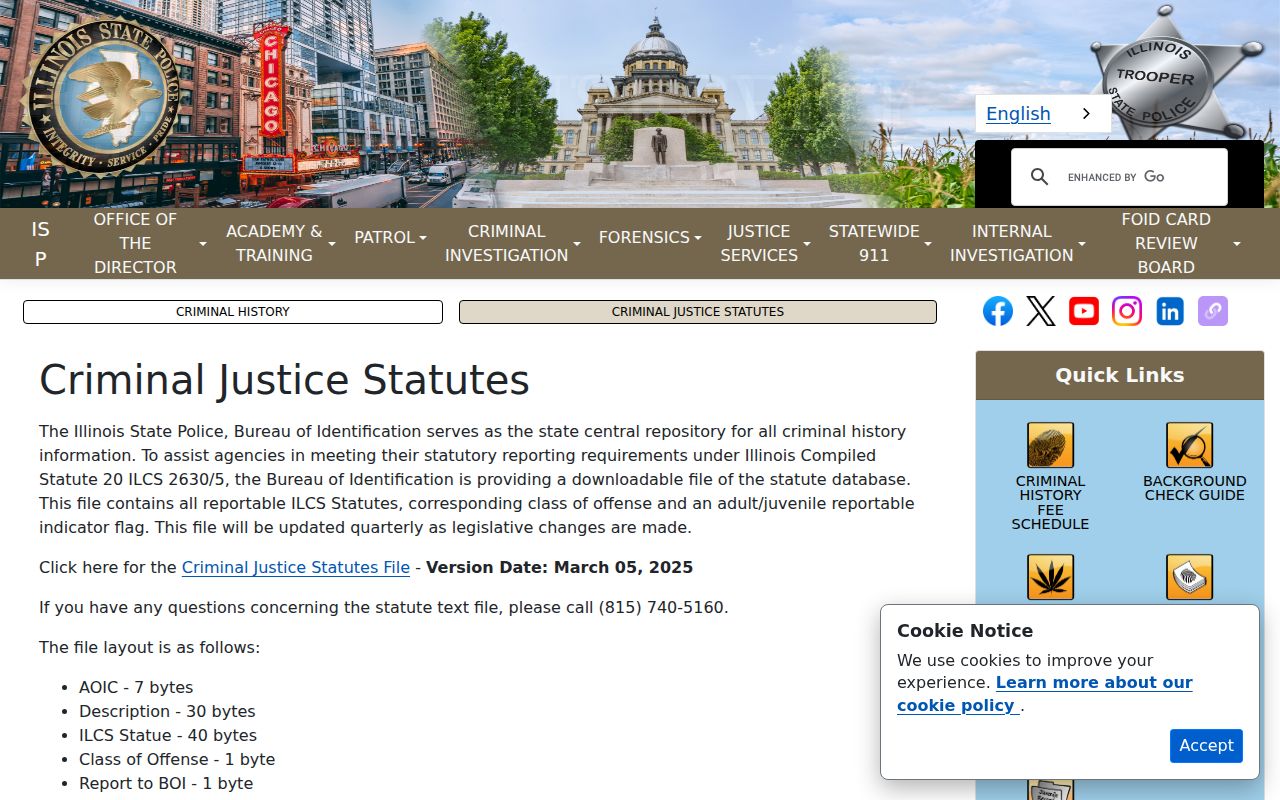 DuPage County criminal records Illinois reporting statutes