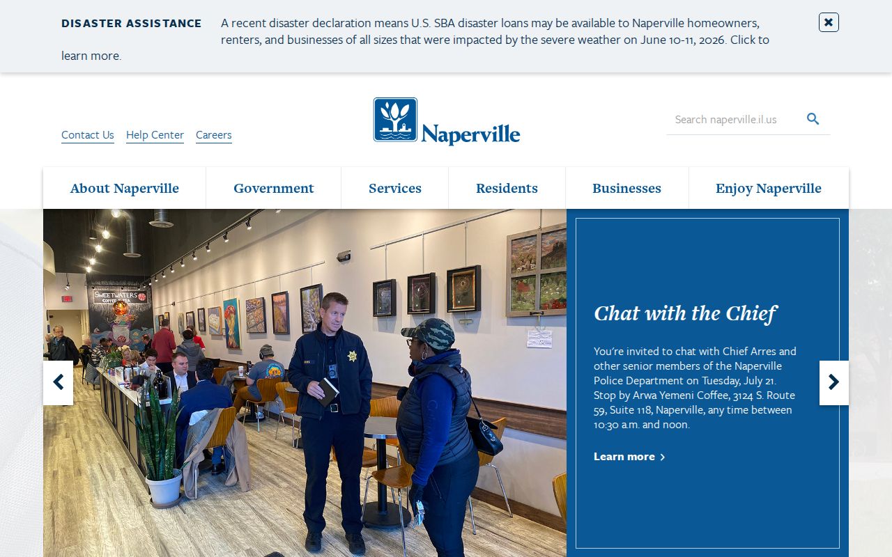 Naperville criminal history records at the Naperville Police Department