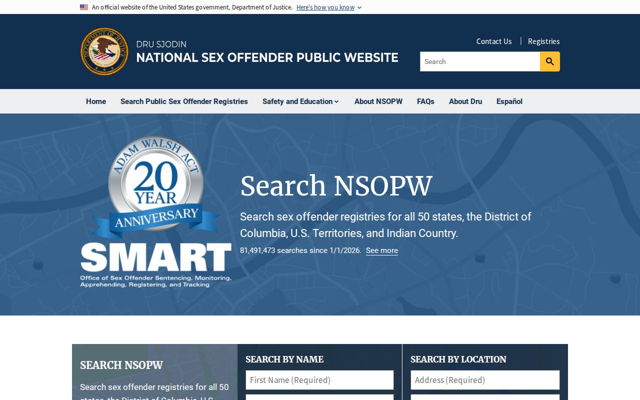 National registry search for a DuPage County sex offender check