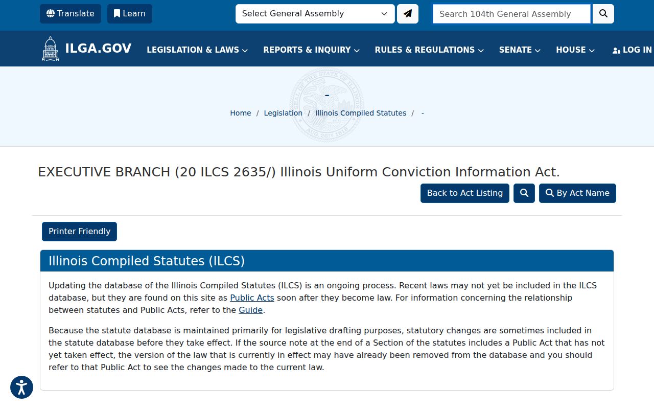 Illinois Uniform Conviction Information Act for Wheaton record checks
